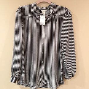 NWT!!! H&M long sleeve striped blouse